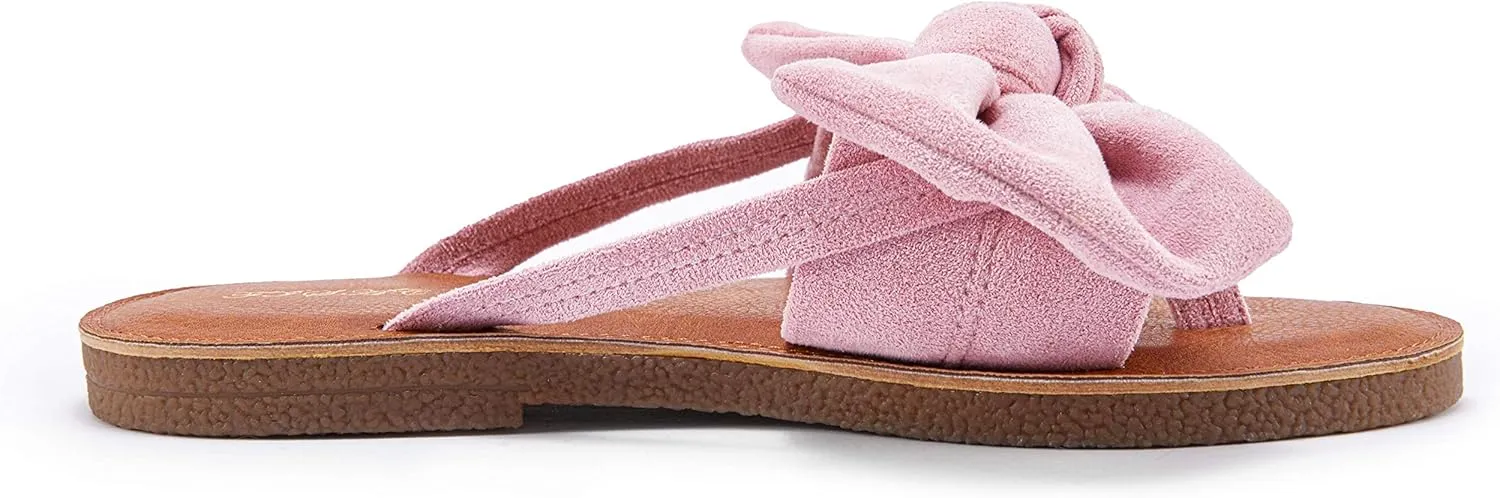 FISACE Womens Slip On Flip Flops Ring Toe Strappy Summer Gladiator Flat Sandals