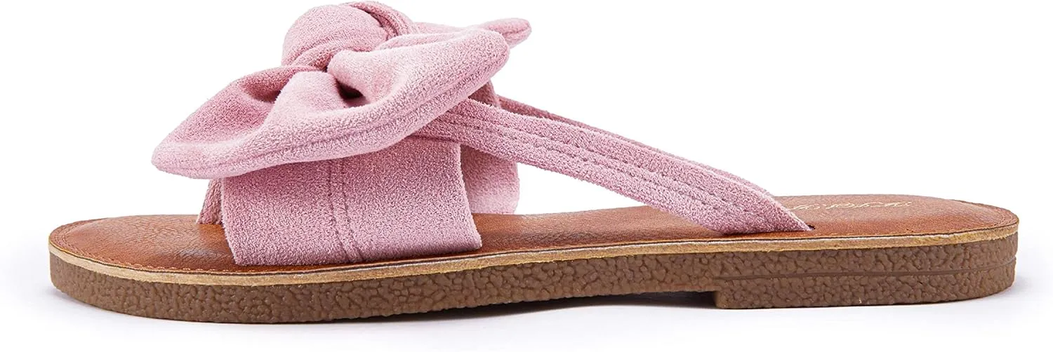 FISACE Womens Slip On Flip Flops Ring Toe Strappy Summer Gladiator Flat Sandals