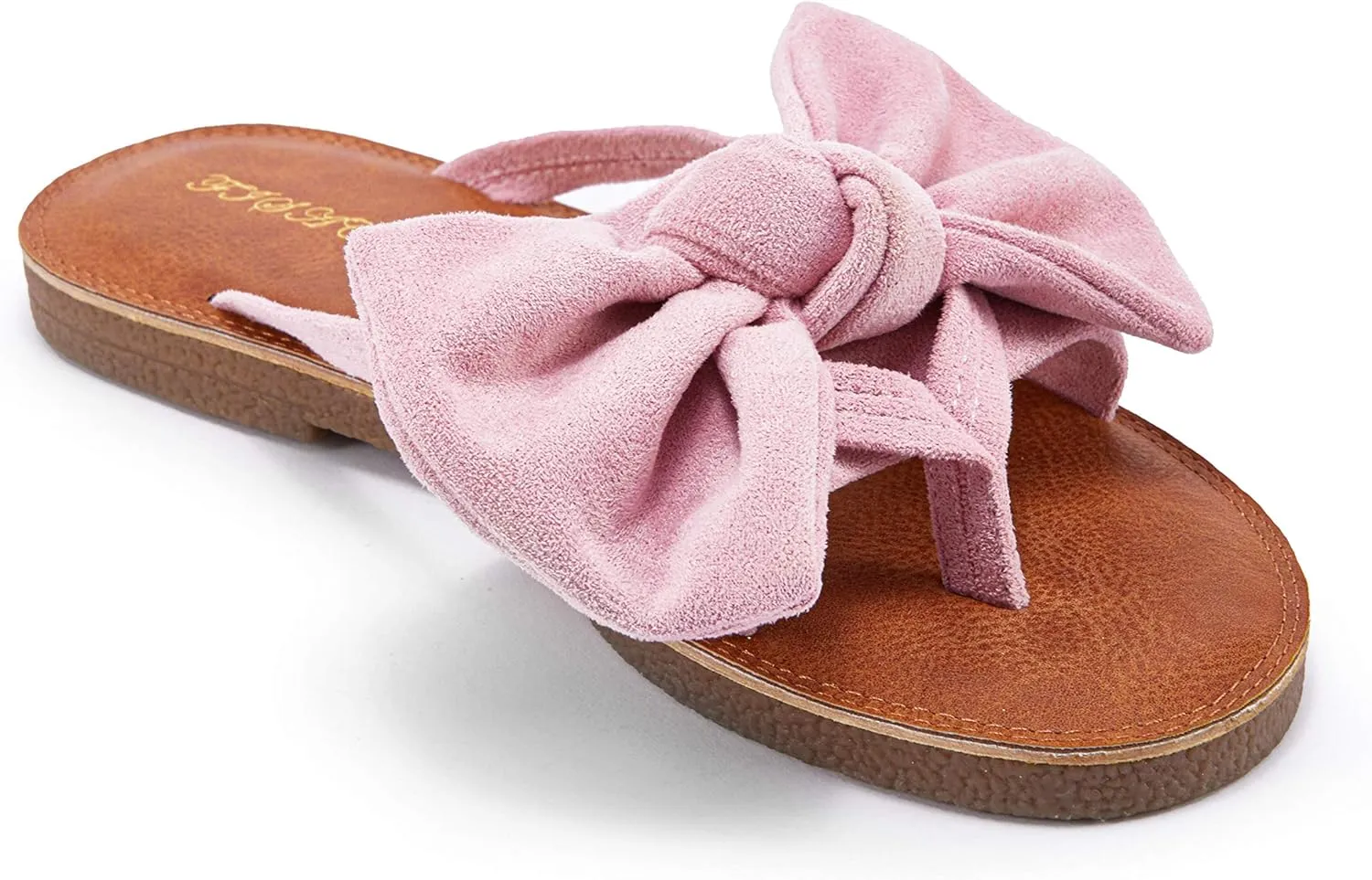FISACE Womens Slip On Flip Flops Ring Toe Strappy Summer Gladiator Flat Sandals