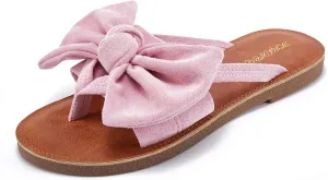 FISACE Womens Slip On Flip Flops Ring Toe Strappy Summer Gladiator Flat Sandals