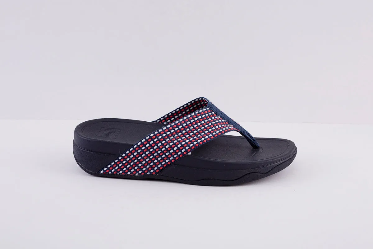 FITFLOP - SURFA FABRIC TOE-POST MULE - NAVY