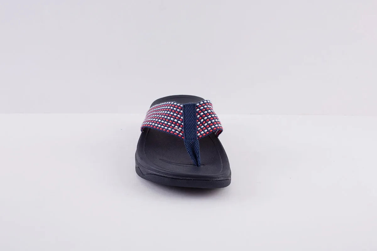 FITFLOP - SURFA FABRIC TOE-POST MULE - NAVY