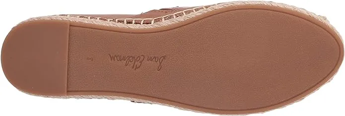 Flat Latte Leather Fast dispatch Sam Kesia Smart-enabled Round On Toe Espadrille Loafers Edelman Platform Slip