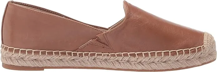 Flat Latte Leather Fast dispatch Sam Kesia Smart-enabled Round On Toe Espadrille Loafers Edelman Platform Slip