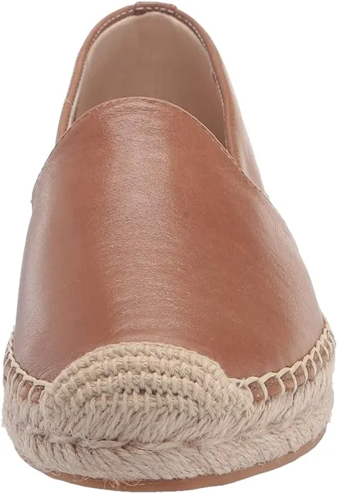 Flat Latte Leather Fast dispatch Sam Kesia Smart-enabled Round On Toe Espadrille Loafers Edelman Platform Slip