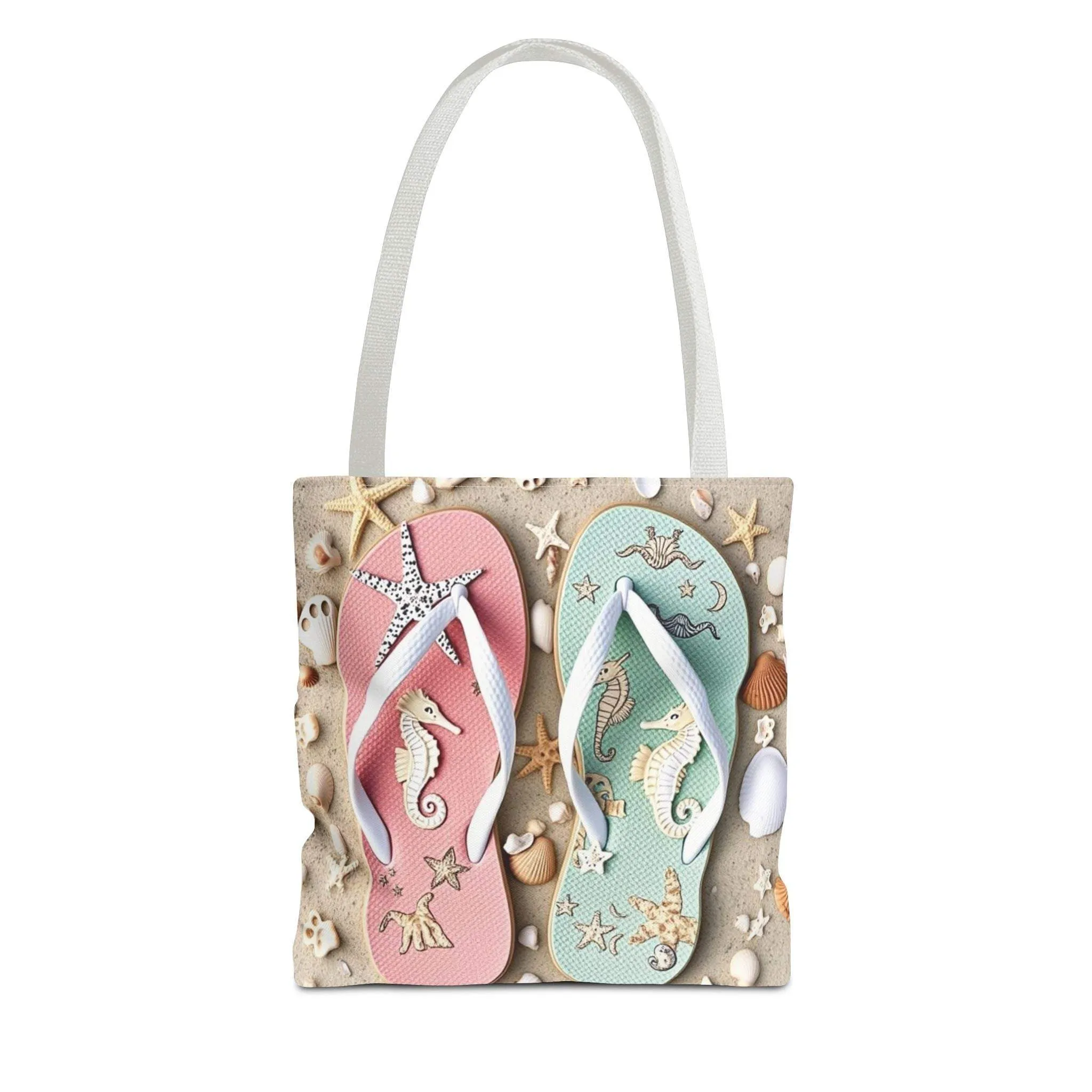 Flip Flop Tote, Casual Shopper Bag, Vacation Carryall, Nautical Style, Gift for Her