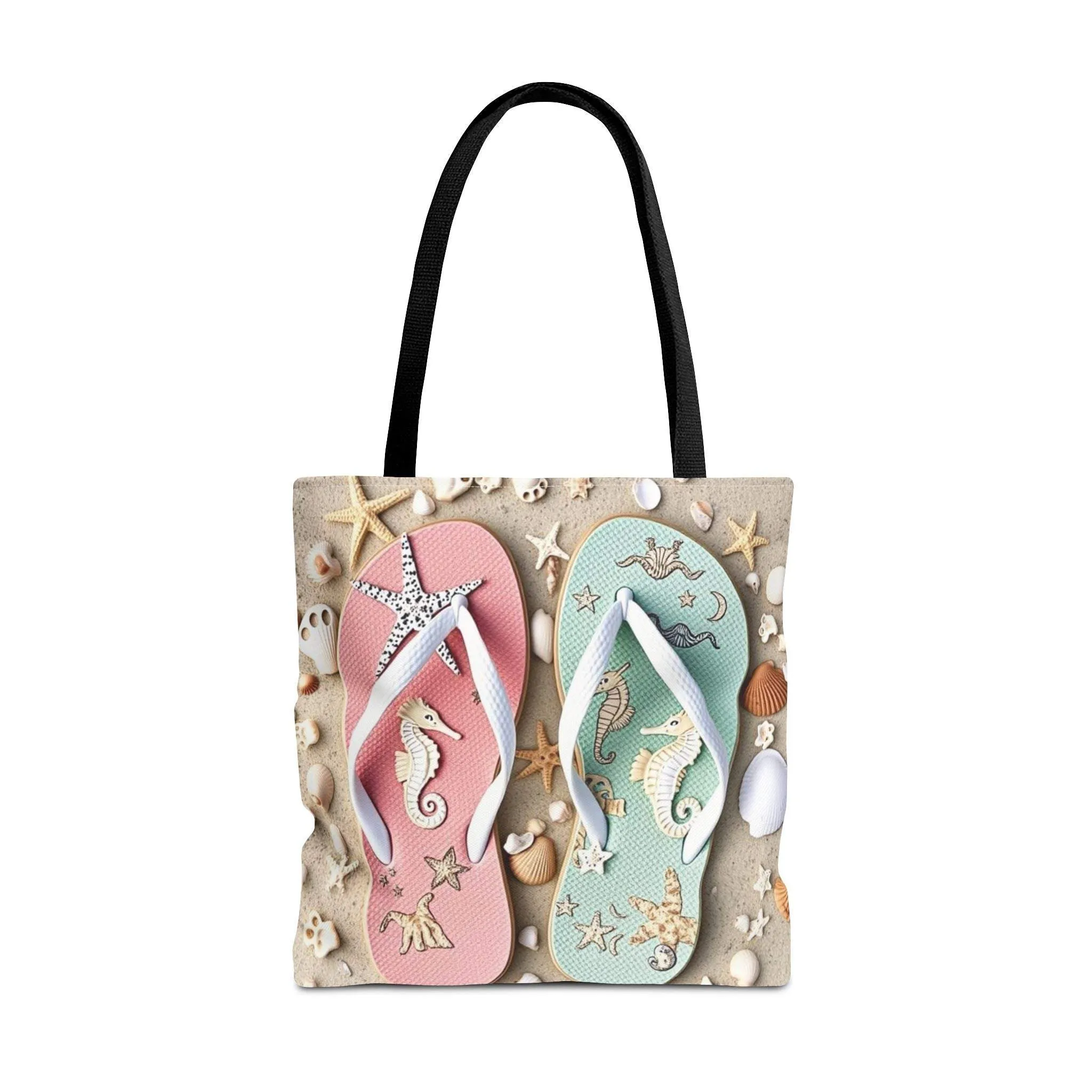 Flip Flop Tote, Casual Shopper Bag, Vacation Carryall, Nautical Style, Gift for Her