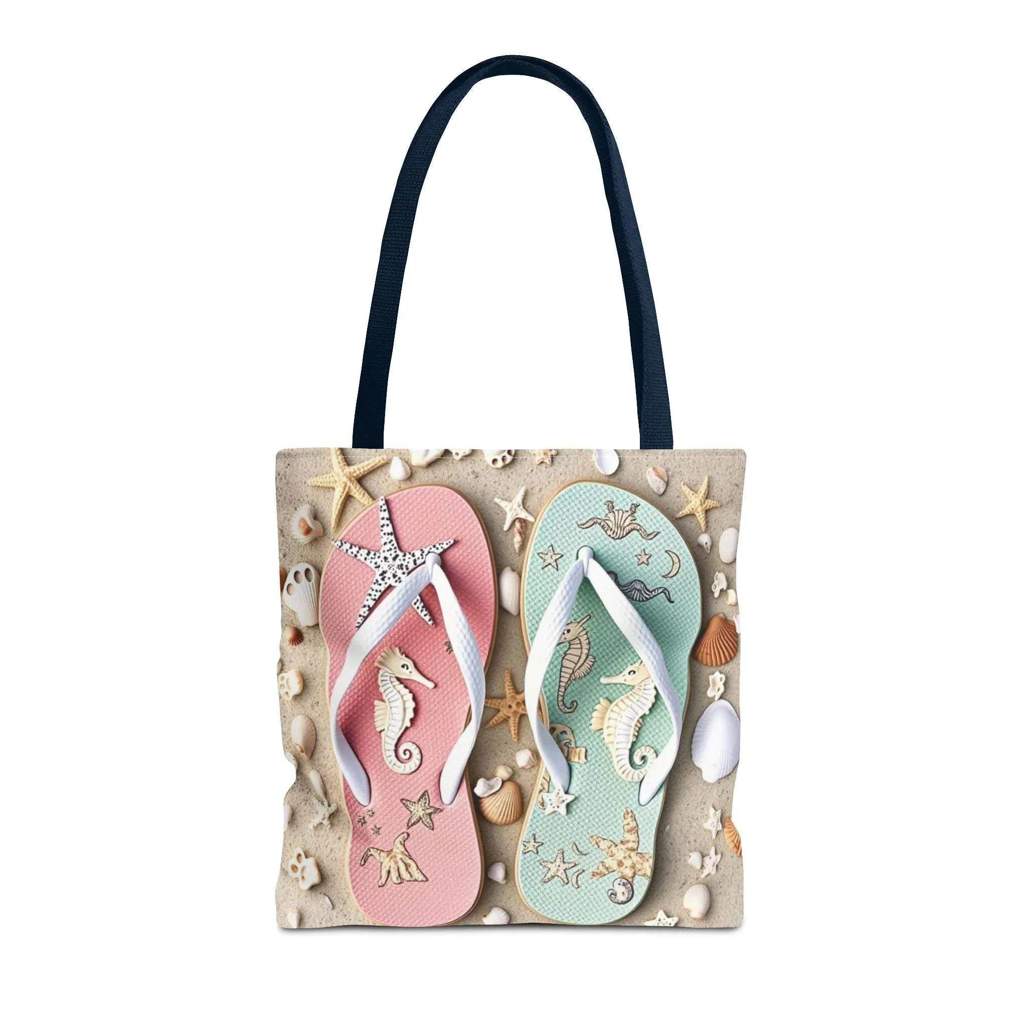 Flip Flop Tote, Casual Shopper Bag, Vacation Carryall, Nautical Style, Gift for Her