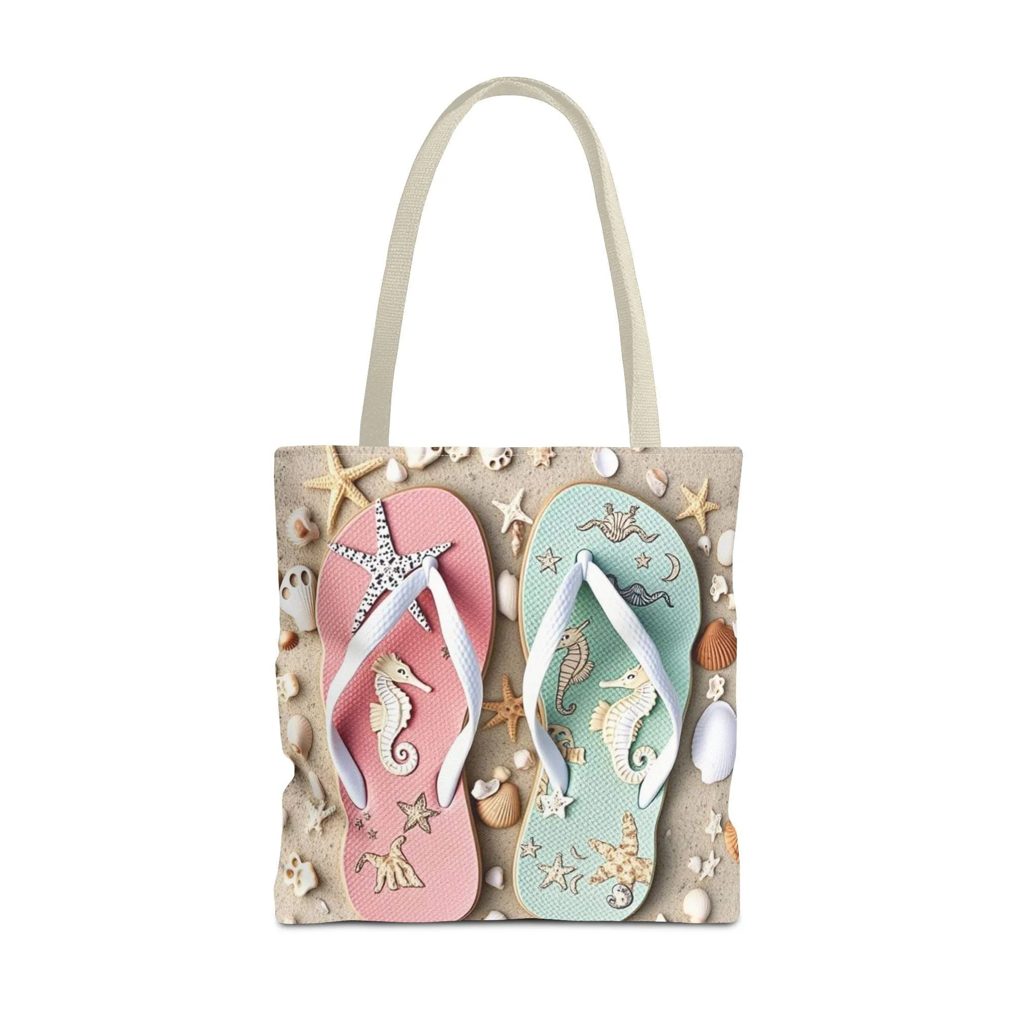 Flip Flop Tote, Casual Shopper Bag, Vacation Carryall, Nautical Style, Gift for Her