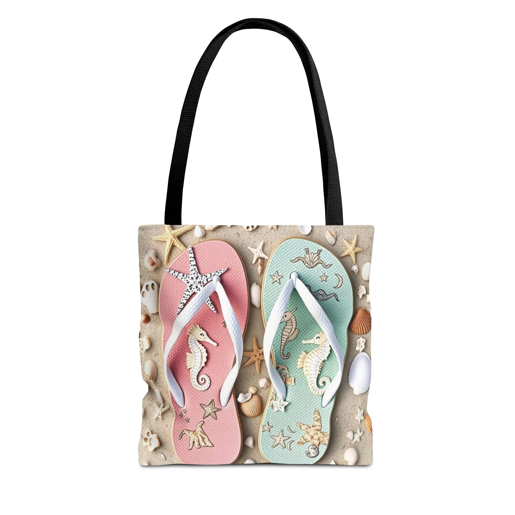 Flip Flop Tote, Casual Shopper Bag, Vacation Carryall, Nautical Style, Gift for Her