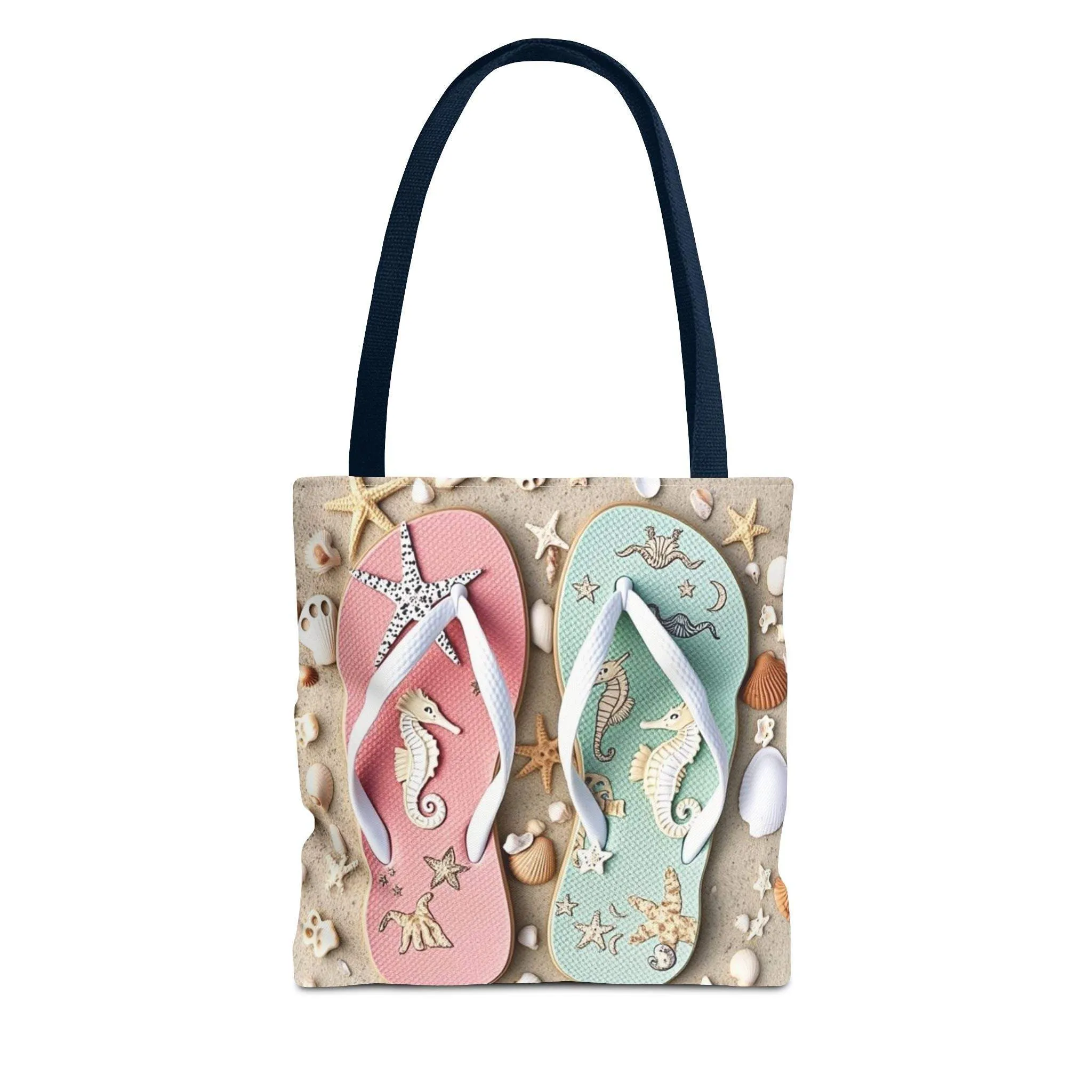 Flip Flop Tote, Casual Shopper Bag, Vacation Carryall, Nautical Style, Gift for Her