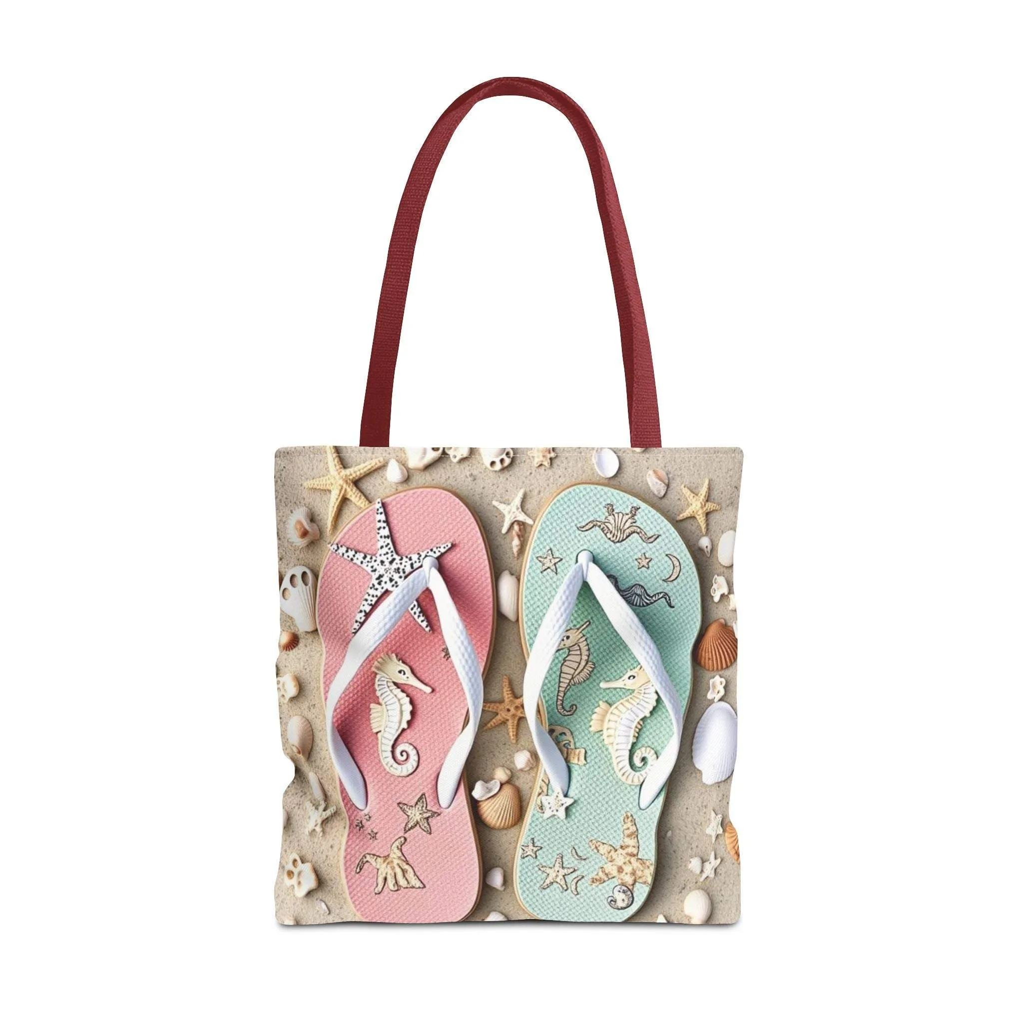 Flip Flop Tote, Casual Shopper Bag, Vacation Carryall, Nautical Style, Gift for Her