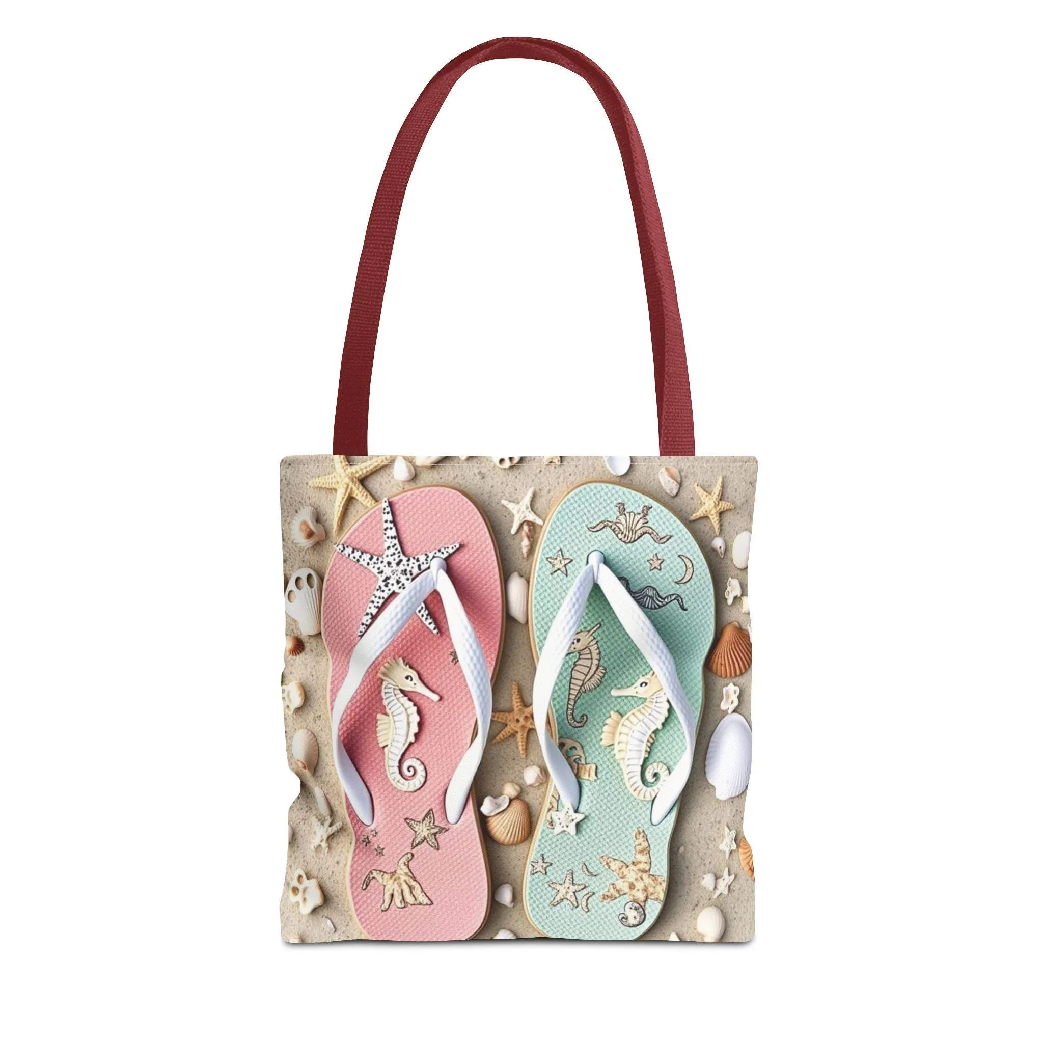 Flip Flop Tote, Casual Shopper Bag, Vacation Carryall, Nautical Style, Gift for Her