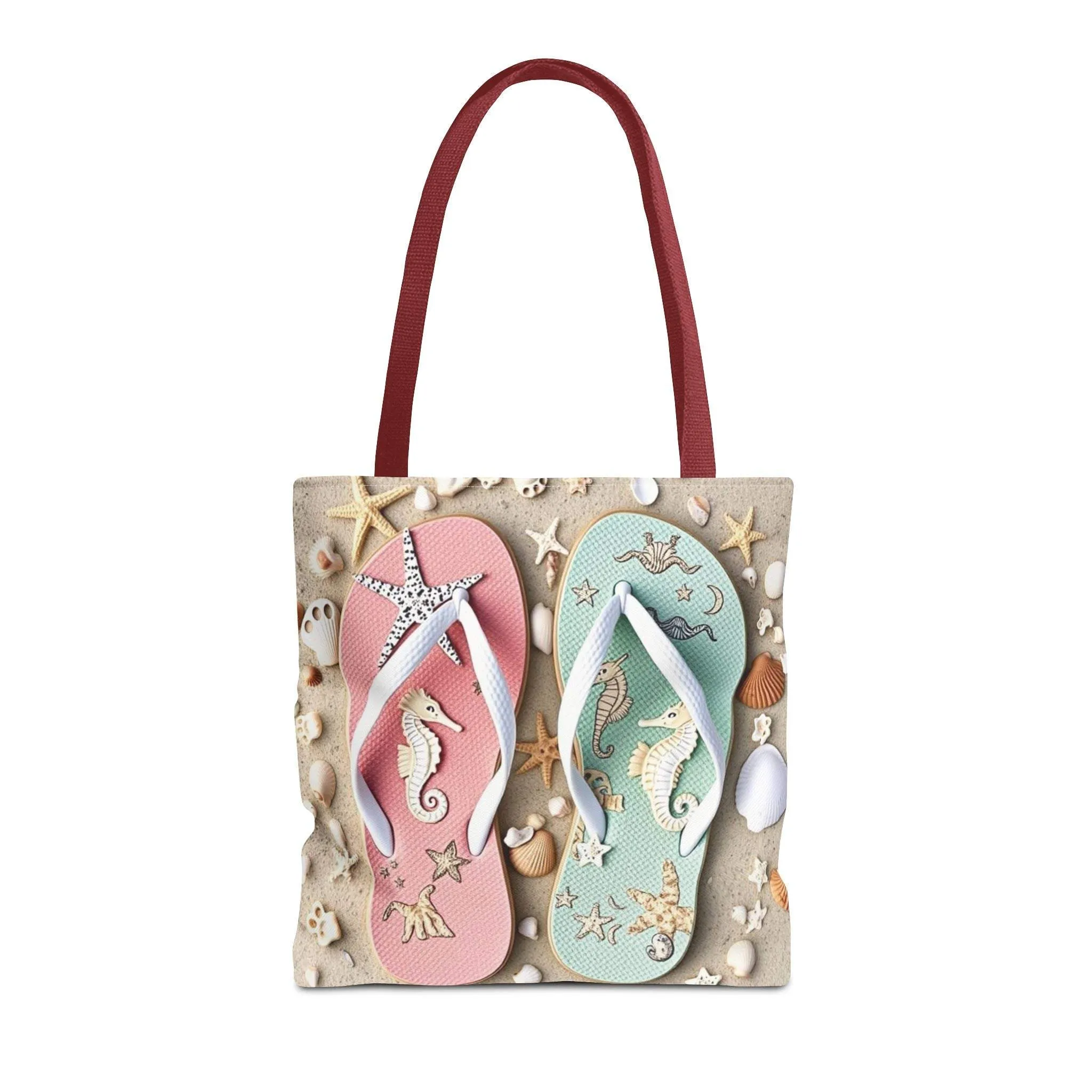 Flip Flop Tote, Casual Shopper Bag, Vacation Carryall, Nautical Style, Gift for Her