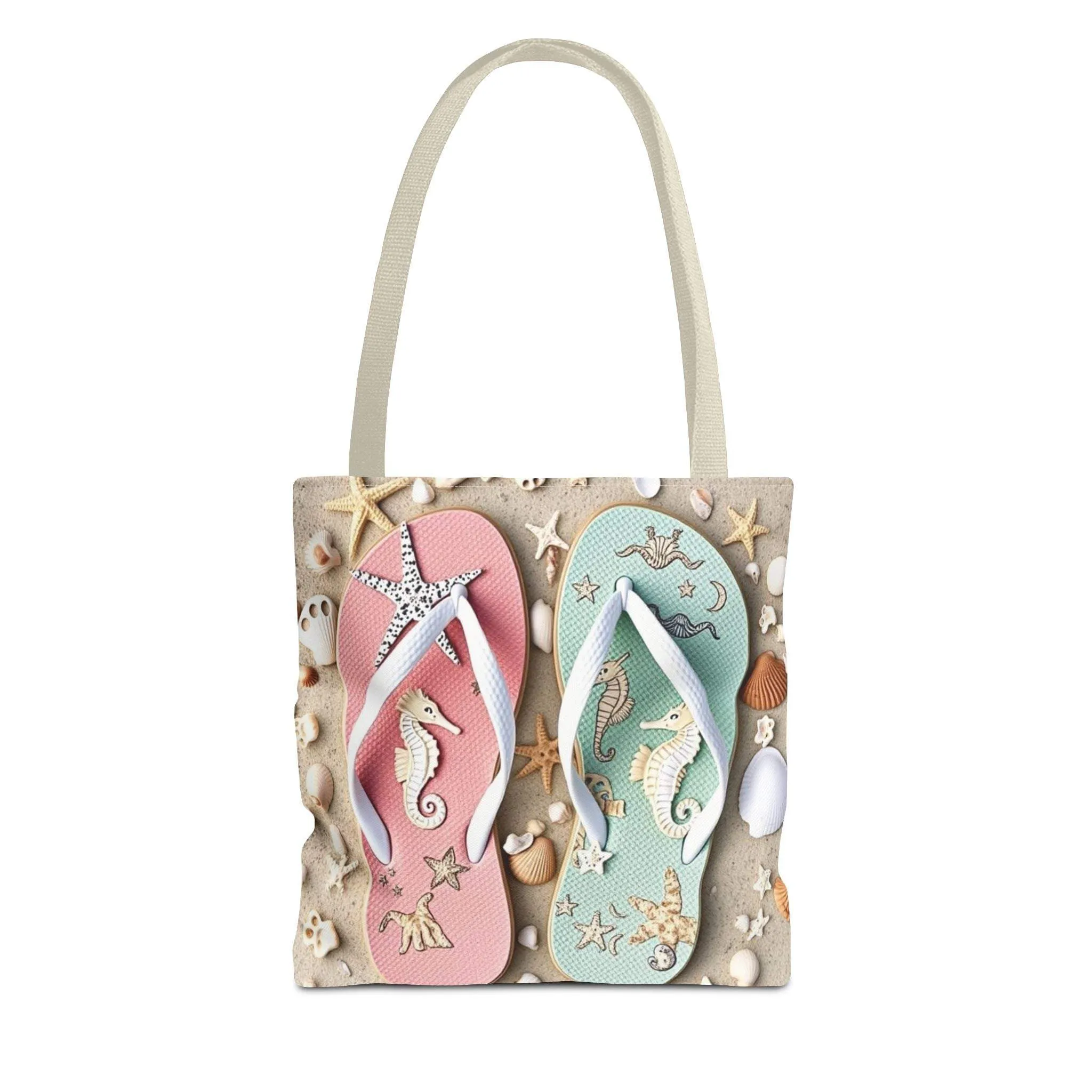 Flip Flop Tote, Casual Shopper Bag, Vacation Carryall, Nautical Style, Gift for Her