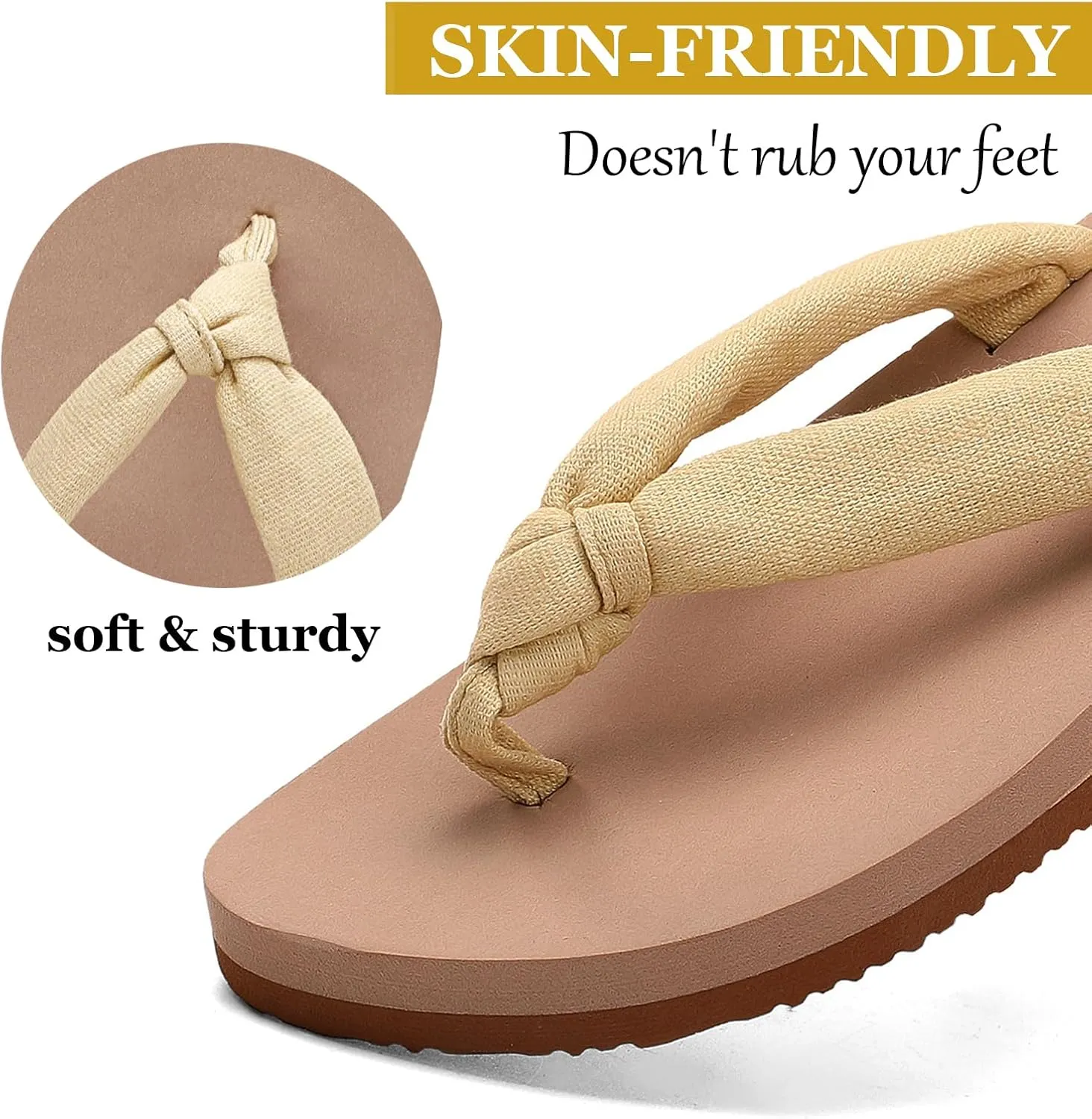 Flip Flops for Women,Yoga Mat Flip Flops Women,Beach Thong Sandals for Women,Indoor and Outdoor Womens Flip Flops