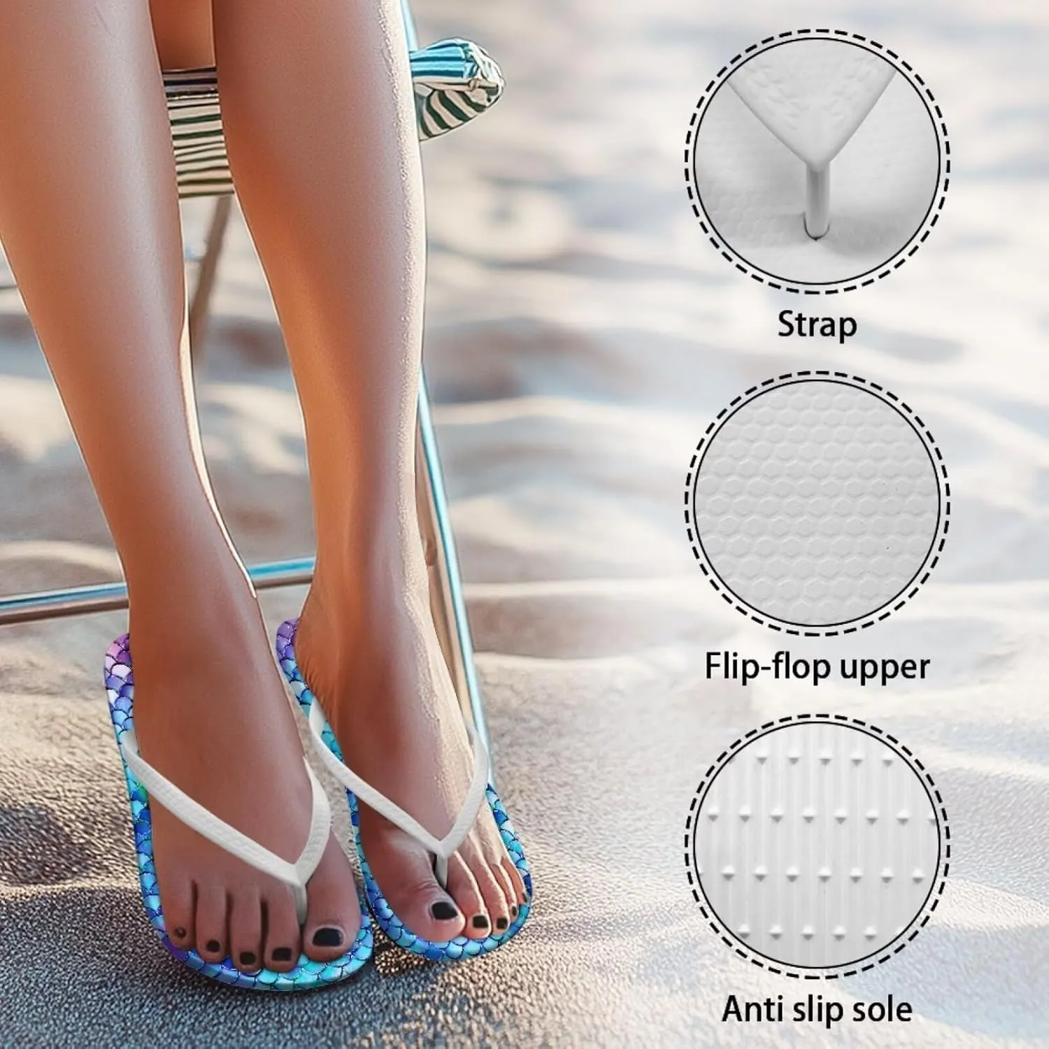 Flip Flops Women Yoga Mat Outdoor Walking Shoes Beach Ladies Arch Support Summer Thong Dressy Casual Sandals