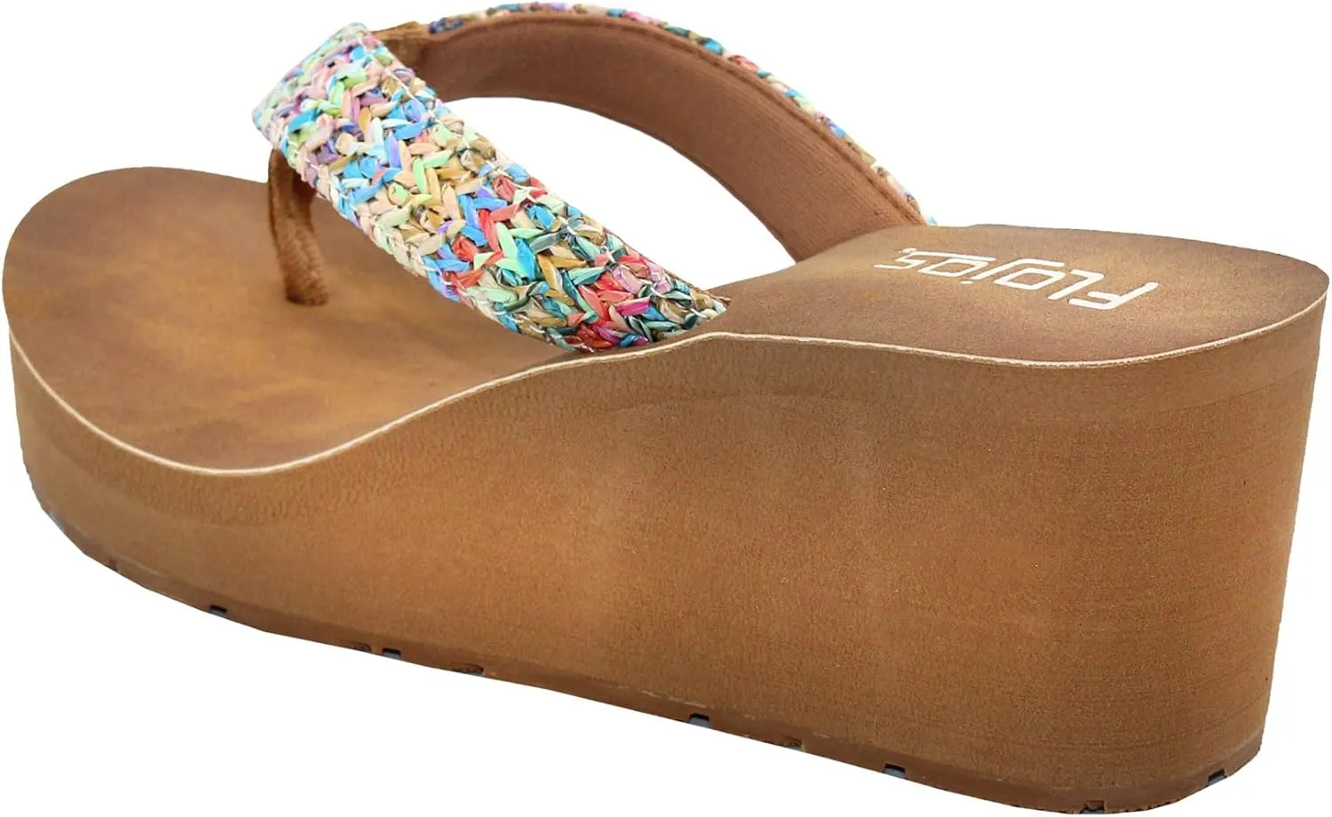 Flojos Women's Flip Flop Wedge Sandal