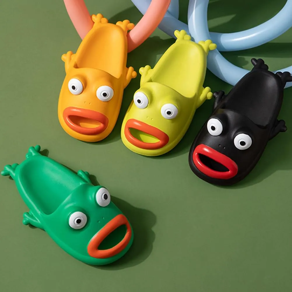 Frog Flip Flops - Couple Beach Slippers, Bath Shoes, Non-Slip Fish Slipper, Summer Funny Slides