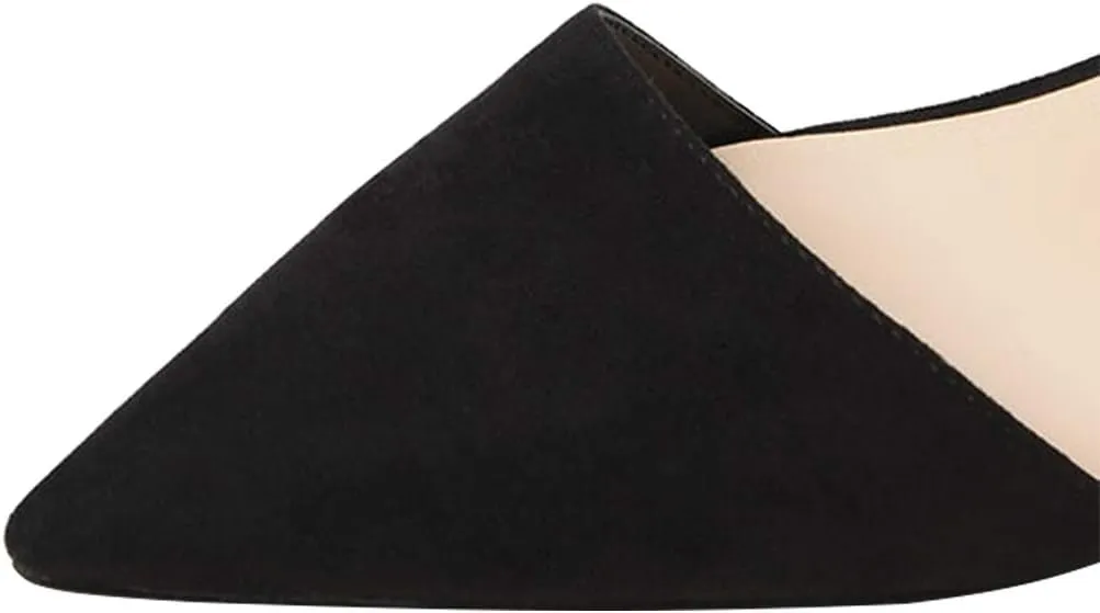 FSJ Women D'Orsay Comfy Medium Kitten Heels Closed Pointed Toe Classic Slip On Business Pumps Size 4-15 M US