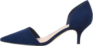 FSJ Women D'Orsay Comfy Medium Kitten Heels Closed Pointed Toe Classic Slip On Business Pumps Size 4-15 M US