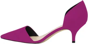 FSJ Women D'Orsay Comfy Medium Kitten Heels Closed Pointed Toe Classic Slip On Business Pumps Size 4-15 M US