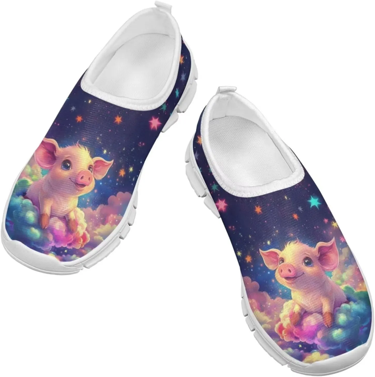 Girls Tennis Shoes Cute Little Kid Slip On Sneakers School Running Shoes