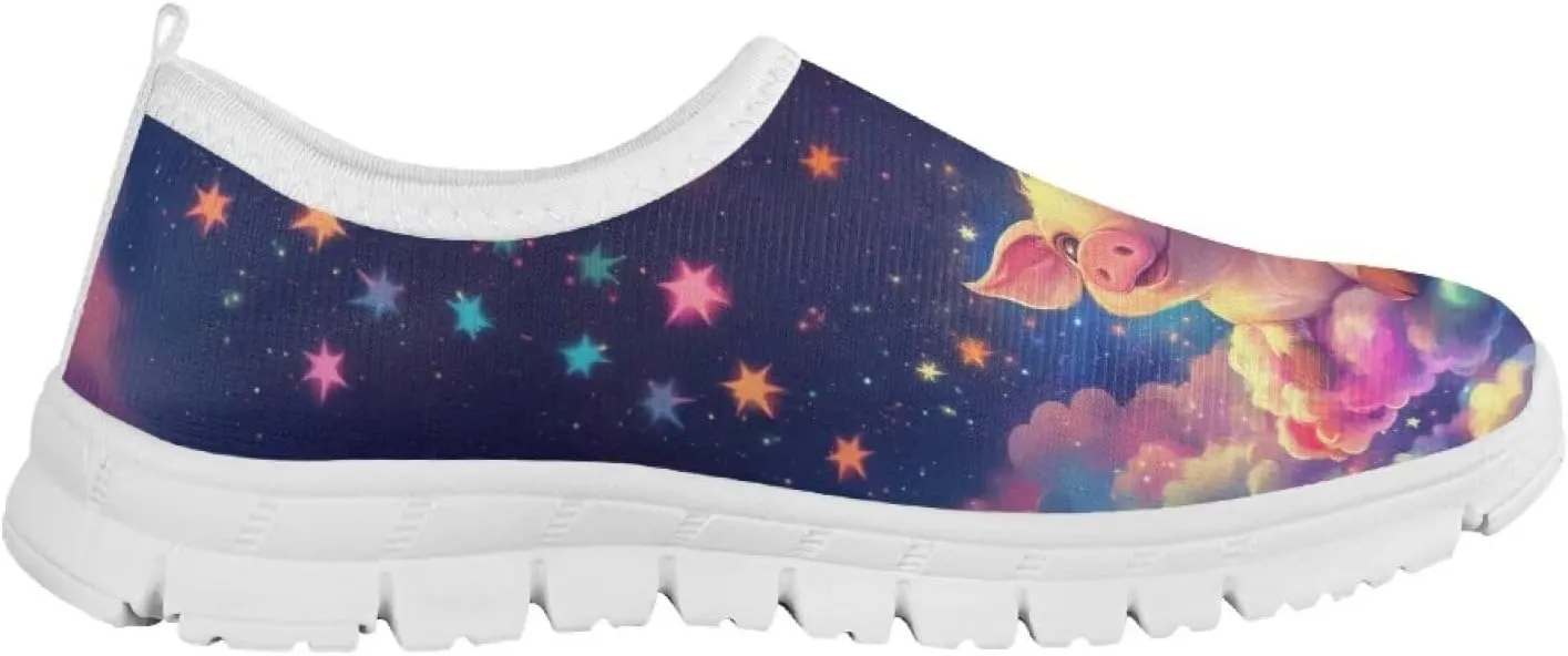 Girls Tennis Shoes Cute Little Kid Slip On Sneakers School Running Shoes