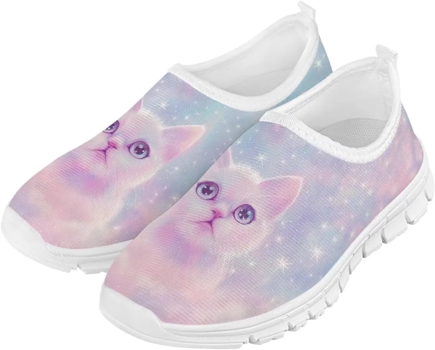 Girls Tennis Shoes Little Kids Slip On Sneakers School Running Shoes