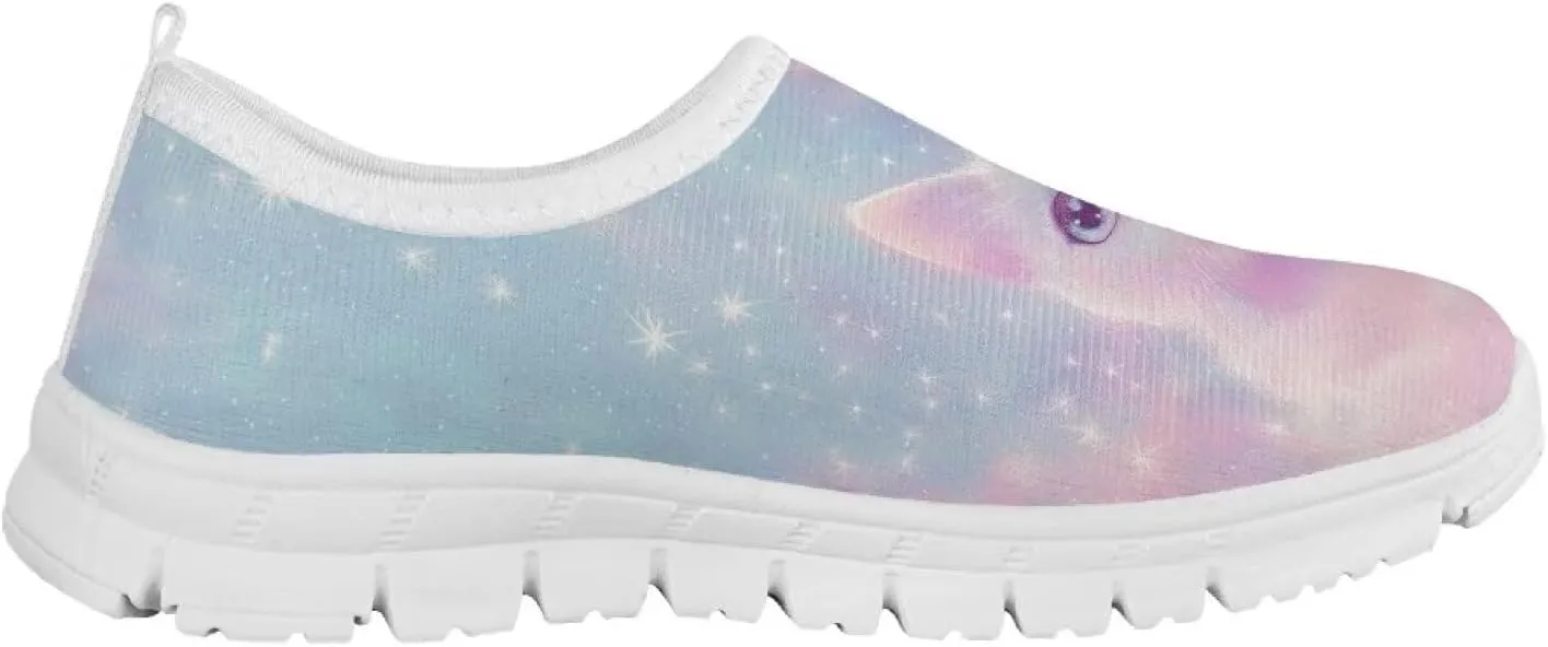 Girls Tennis Shoes Little Kids Slip On Sneakers School Running Shoes