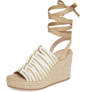 GOLD Cecelia WHITE Trustworthy transactions TAN Wedge New Serena Espadrille Tie York Sandals Platform Unbeatable variety Up