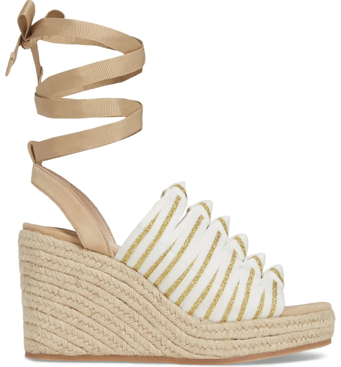 GOLD Cecelia WHITE Trustworthy transactions TAN Wedge New Serena Espadrille Tie York Sandals Platform Unbeatable variety Up