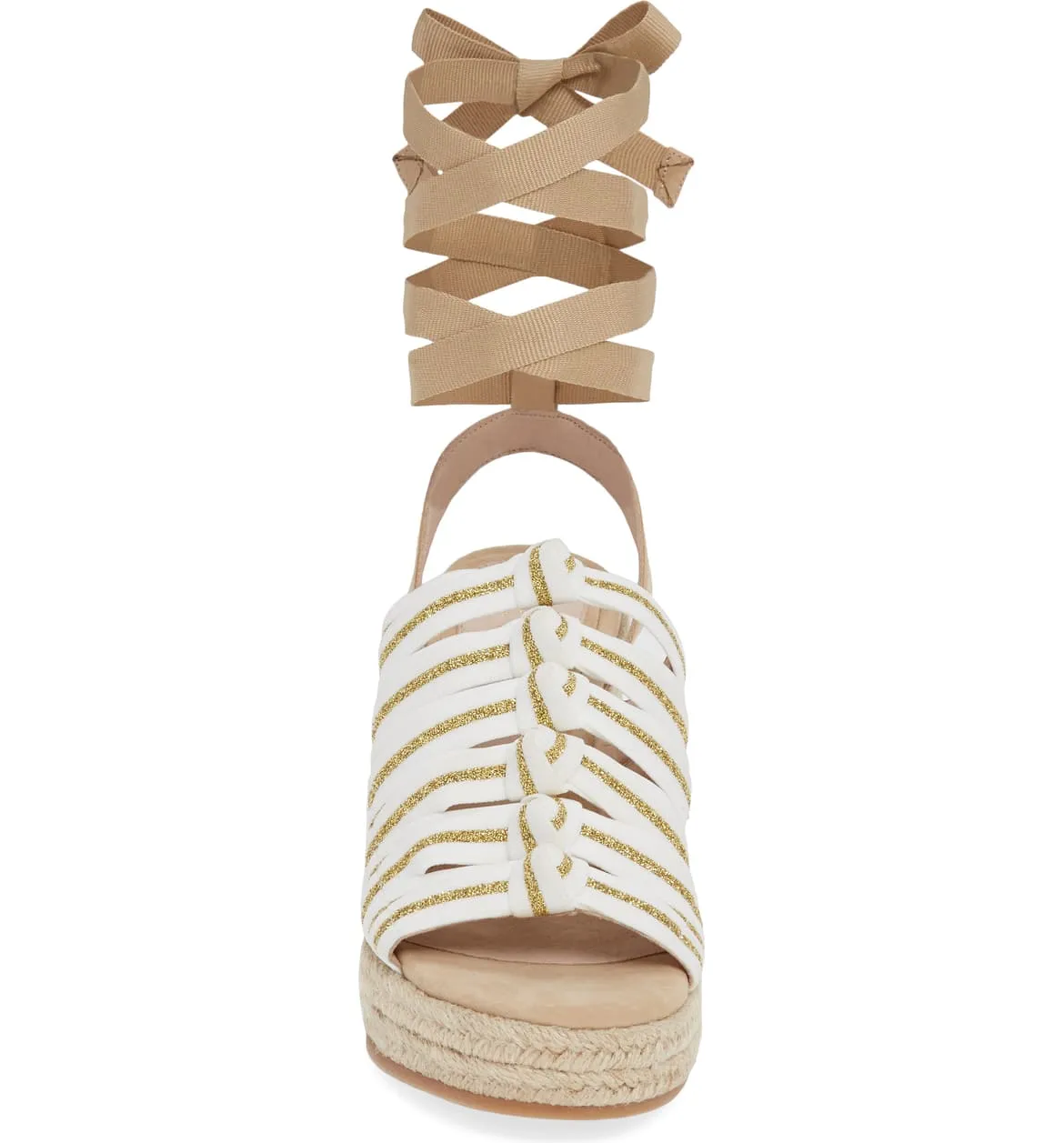 GOLD Cecelia WHITE Trustworthy transactions TAN Wedge New Serena Espadrille Tie York Sandals Platform Unbeatable variety Up