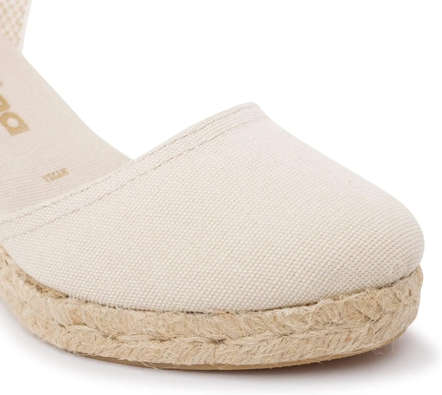 Granada Authentic Spanish Espadrille Wedge Sandals for Women - Sustainable, Eco Friendly, Vegan Shoes. Classic Style, Organic Cotton Canvas Upper, Comfy Insole, Jute Midsole, Rubber Sole. Made in Spain
