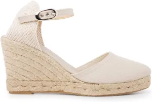 Granada Authentic Spanish Espadrille Wedge Sandals for Women - Sustainable, Eco Friendly, Vegan Shoes. Classic Style, Organic Cotton Canvas Upper, Comfy Insole, Jute Midsole, Rubber Sole. Made in Spain
