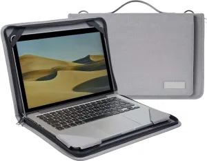 Grey Leather Laptop Messenger Case - Compatible with Acer Aspire Switch 11 V SW5