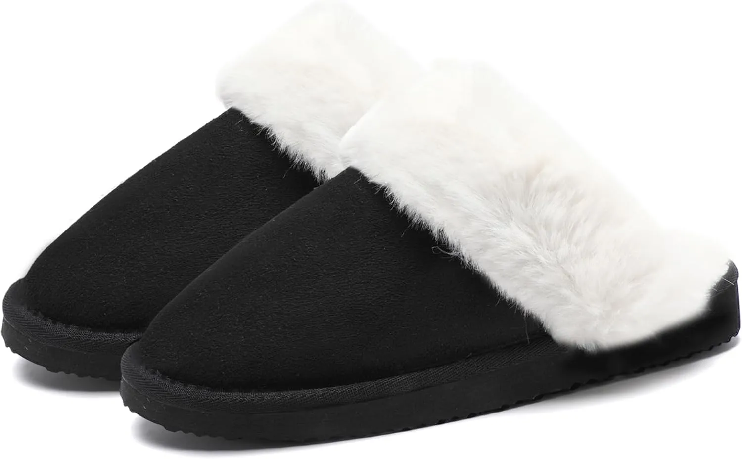 Guyarns Fuzzy House Slippers for Women,Memory Foam Womens Slippers Indoor and Outdoor Non-Slip Faux Fur Comfy Winter House Shoes