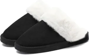 Guyarns Fuzzy House Slippers for Women,Memory Foam Womens Slippers Indoor and Outdoor Non-Slip Faux Fur Comfy Winter House Shoes