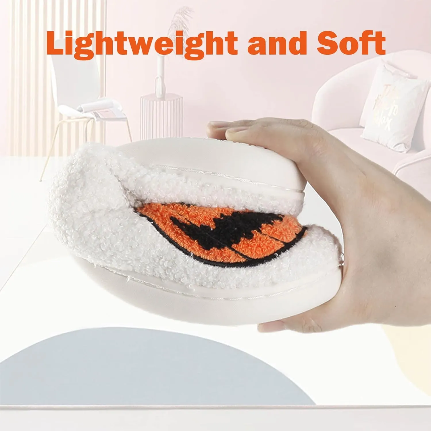 Halloween Comfy Pumpkin Slippers - Womens & Mens Memory Foam House Slippers