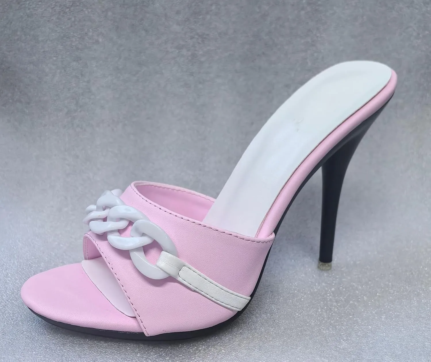Hanfike Stiletto High Heel Mule Sandals for Women Slip on Summer Slide Shoes