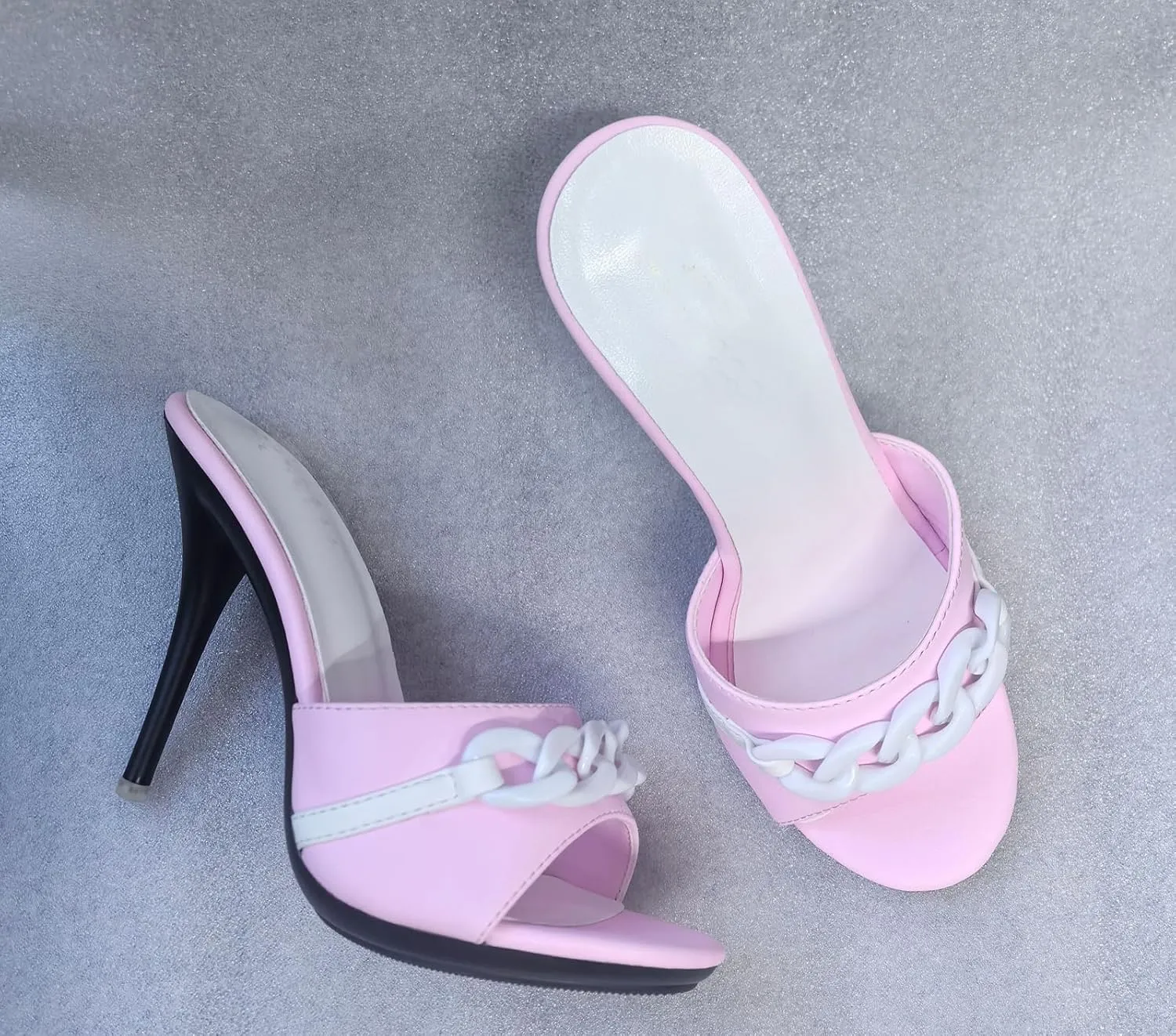 Hanfike Stiletto High Heel Mule Sandals for Women Slip on Summer Slide Shoes