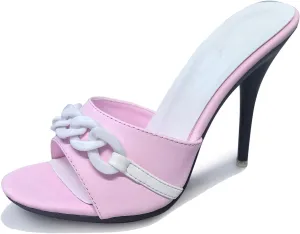 Hanfike Stiletto High Heel Mule Sandals for Women Slip on Summer Slide Shoes