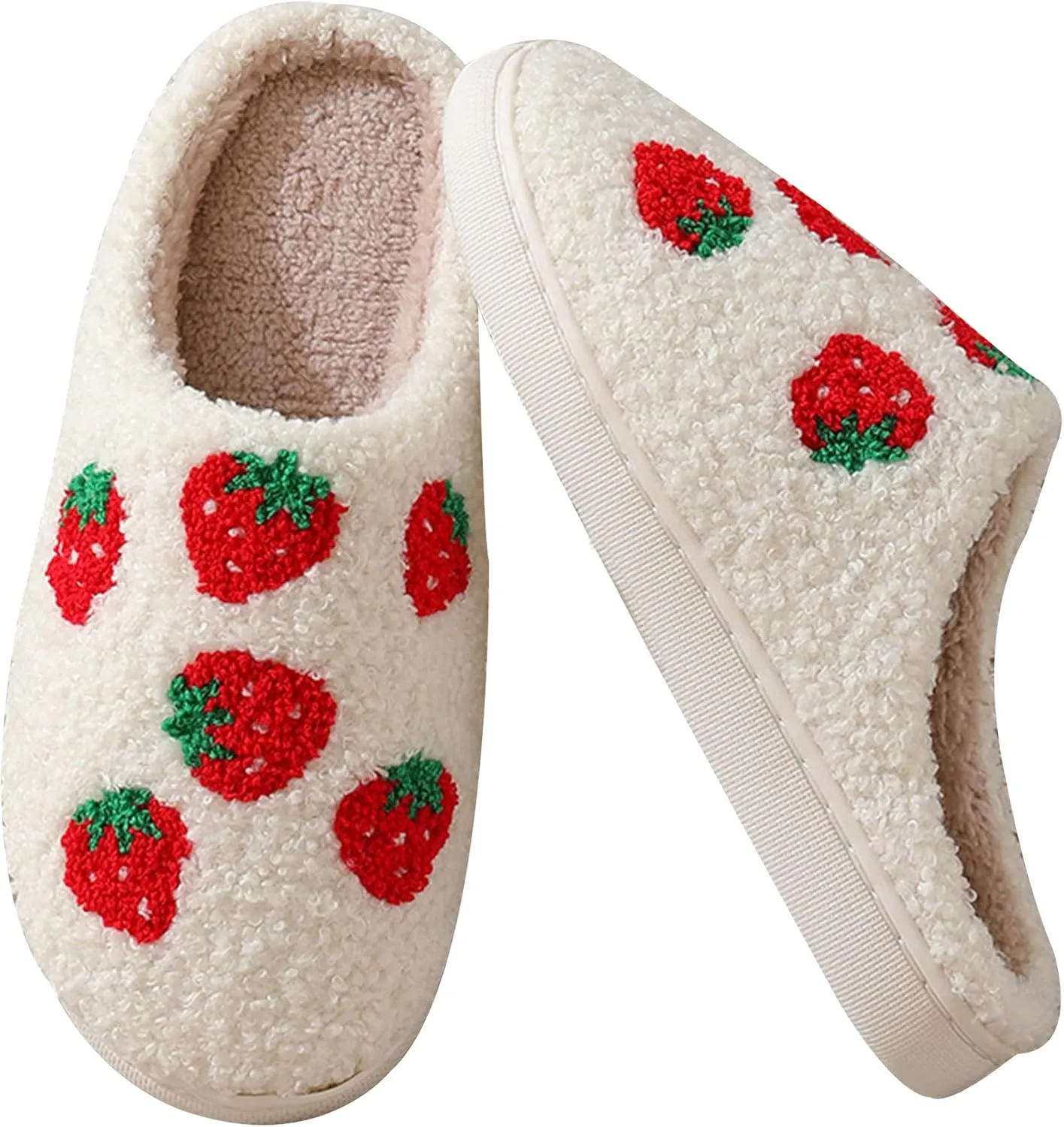 Happy Face Slippers for Women Men,Retro Soft Cozy Comfy Plush Lightweight House Slippers Slip-on Indoor Outdoor Slippers,Slip on Anti-Skid Sole