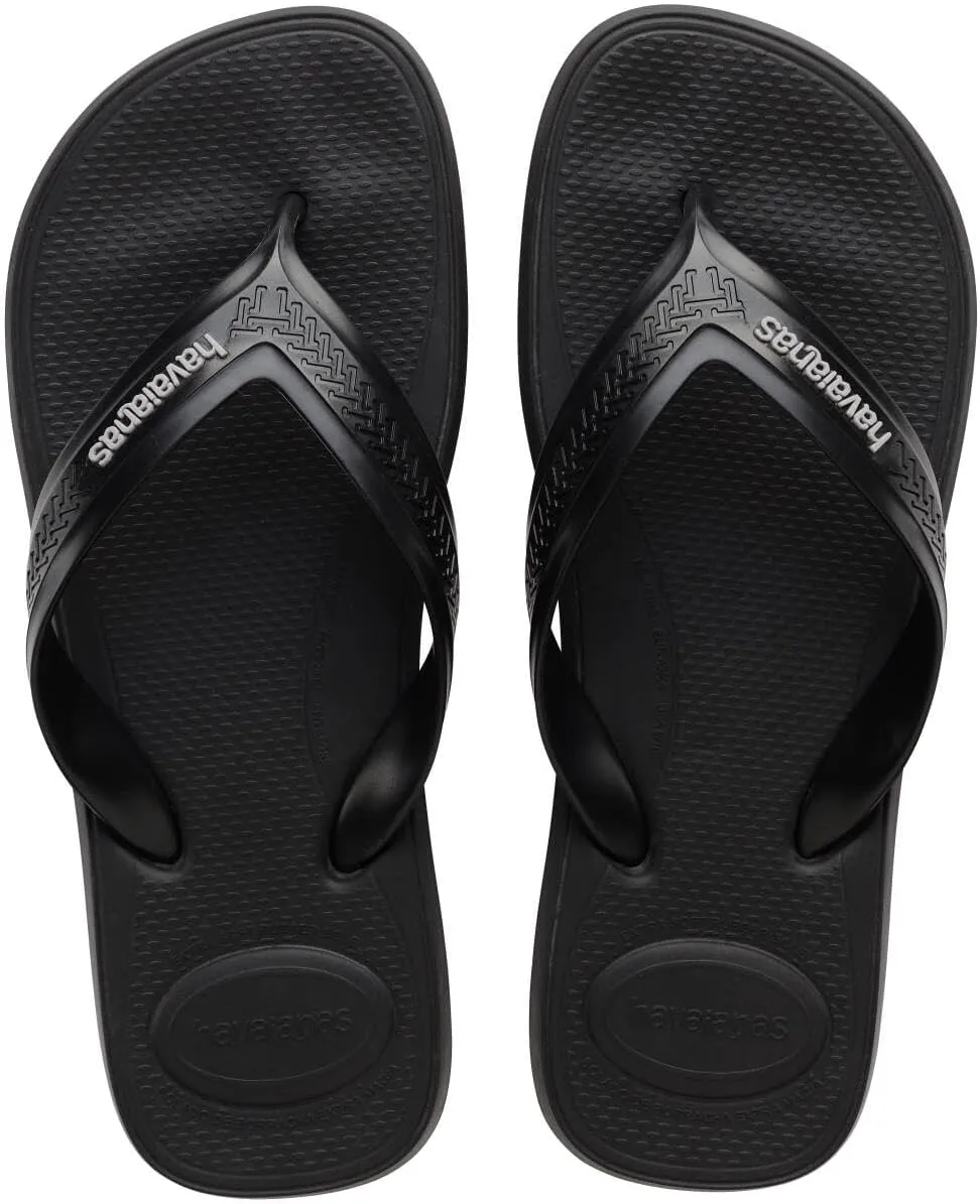 Havaianas for Men - Top Max Comfort Flip Flops, Black, 9/10