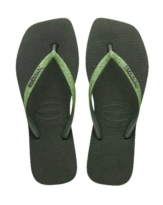 Havaianas Square Glitter Olive Green