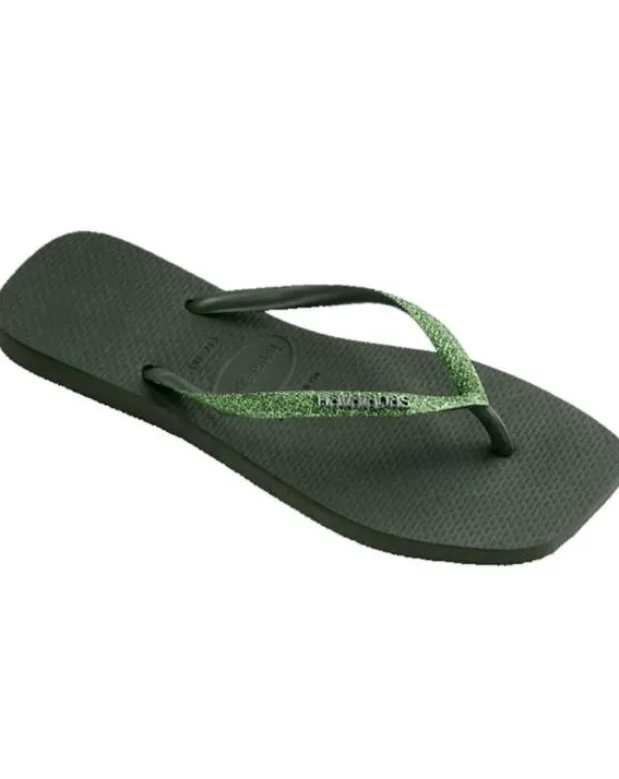 Havaianas Square Glitter Olive Green