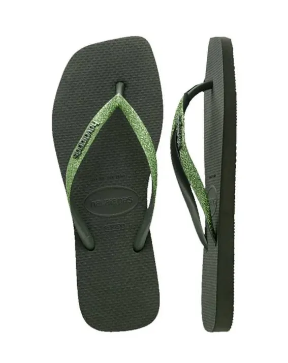 Havaianas Square Glitter Olive Green