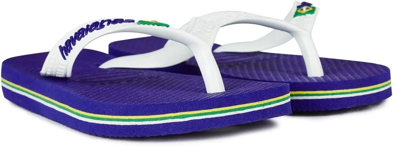 Havaianas Unisex-Child Brazil Logo Sandal Steel Grey Flip Flop
