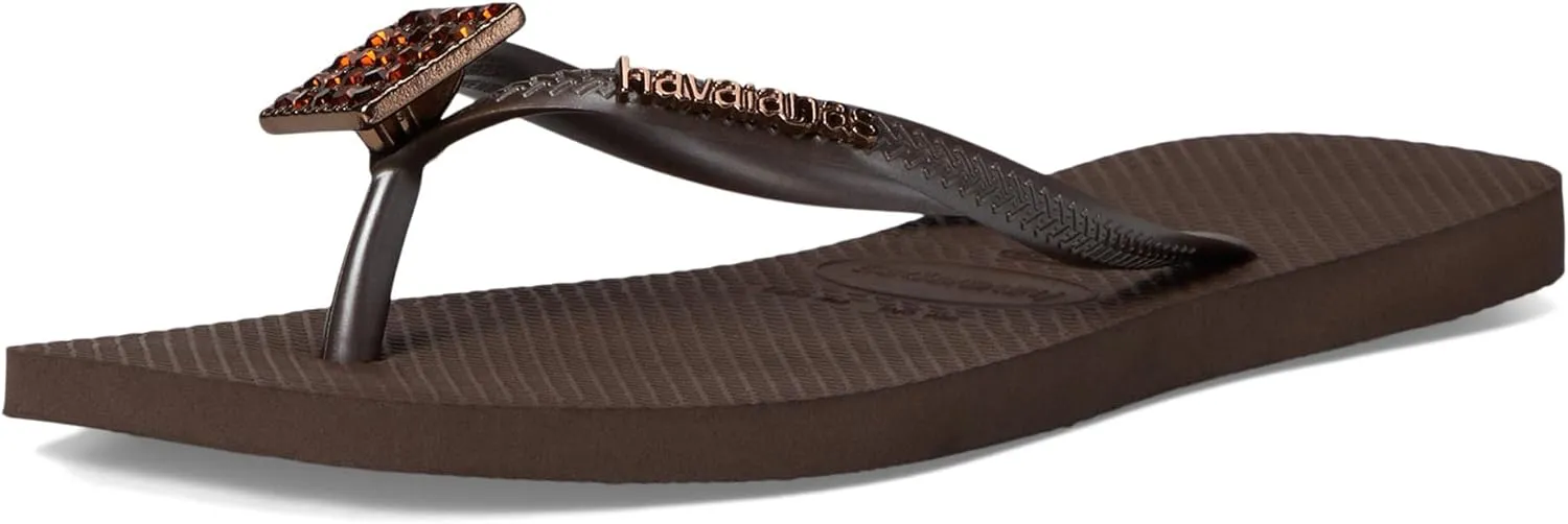 Havaianas Women's Slim Crystal Square Elegance Sandals Flip-Flop