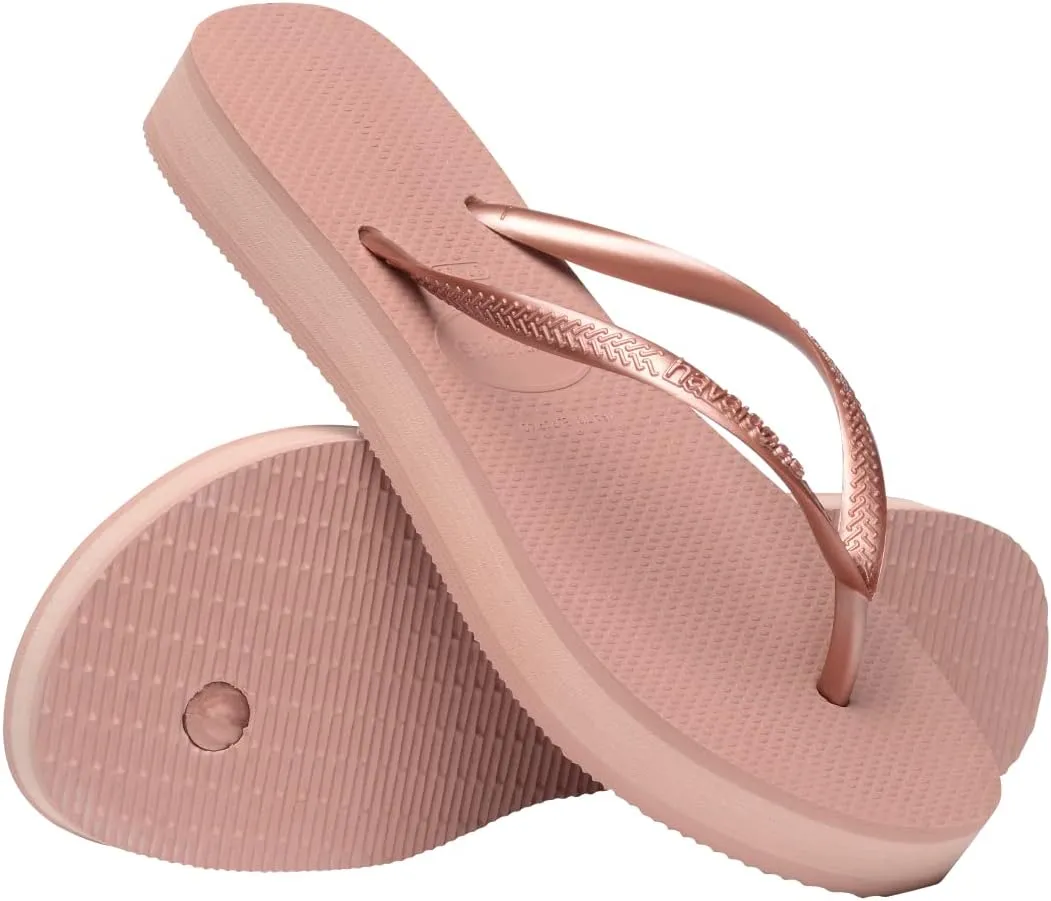Havaianas Women's Slim Flatform Sandal Crocus Rose Flip-Flop